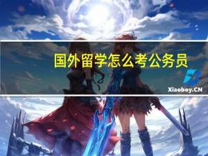 国外留学怎么考公务员
