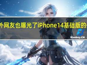 国外网友也曝光了iPhone14基础版的外观设计
