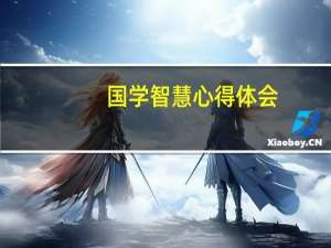 国学智慧心得体会