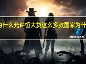 国家为什么允许恒大贷这么多款 国家为什么要搞恒大