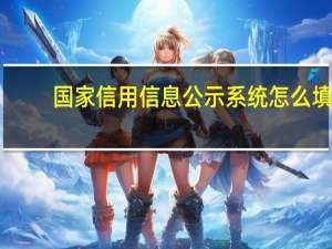 国家信用信息公示系统怎么填