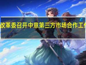 国家发展改革委召开中意第三方市场合作工作组第八次会议