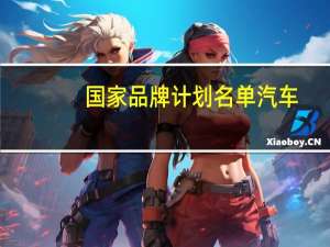 国家品牌计划名单汽车