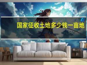 国家征收土地多少钱一亩地