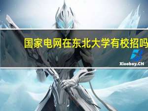 国家电网在东北大学有校招吗