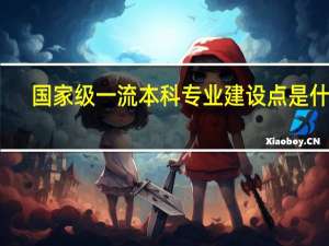 国家级一流本科专业建设点是什么