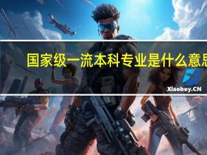 国家级一流本科专业是什么意思