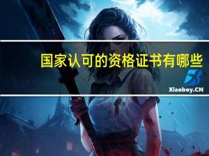 国家认可的资格证书有哪些？