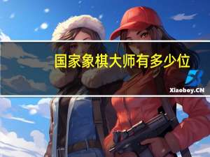 国家象棋大师有多少位