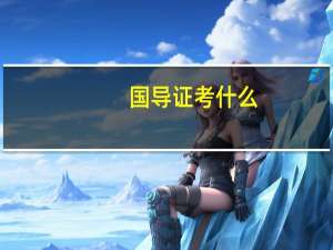 国导证考什么