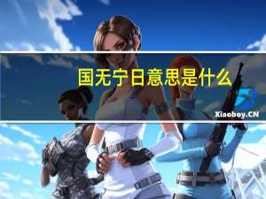 国无宁日意思是什么