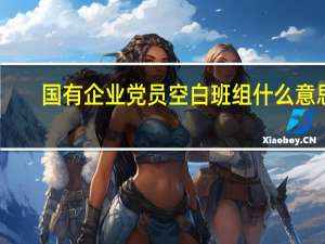 国有企业党员空白班组什么意思（什么是党员空白班组）