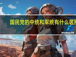 国民党的中统和军统有什么区别