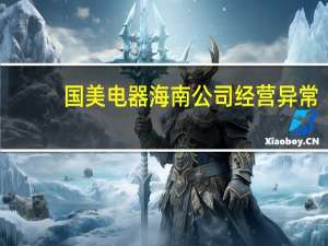 国美电器海南公司经营异常