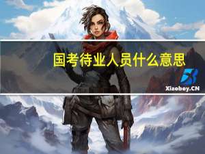 国考待业人员什么意思