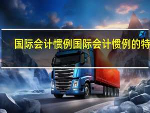 国际会计惯例国际会计惯例的特征