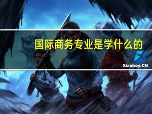 国际商务专业是学什么的