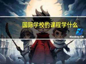 国际学校的课程学什么