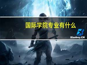 国际学院专业有什么