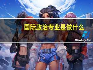 国际政治专业是做什么