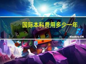 国际本科费用多少一年