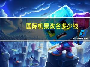 国际机票改名多少钱