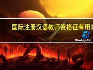 国际注册汉语教师资格证有用吗