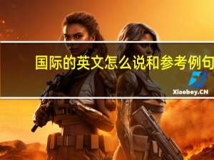 国际的英文怎么说和参考例句