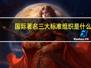 国际著名三大标准组织是什么