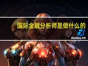国际金融分析师是做什么的