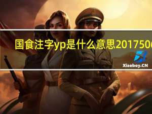 国食注字yp是什么意思20175062