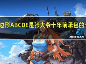 图中的五边形ABCDE是张大爷十年前承包的一块地的示意图。