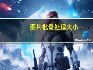 图片批量处理大小（图片批量处理）
