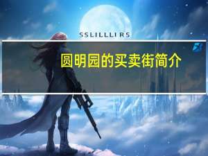 圆明园的买卖街简介（尸体买卖简介）