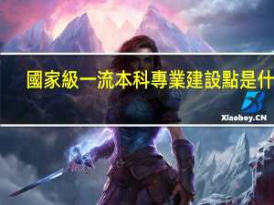 國家級一流本科專業建設點是什么