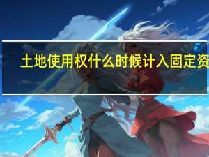 土地使用权什么时候计入固定资产