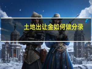 土地出让金如何做分录