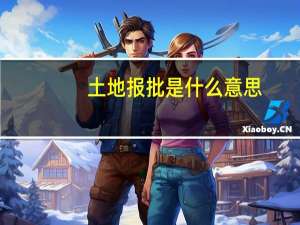 土地报批是什么意思