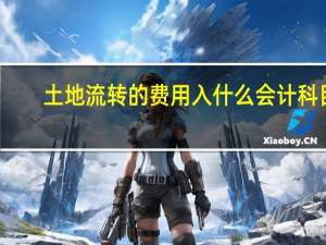 土地流转的费用入什么会计科目