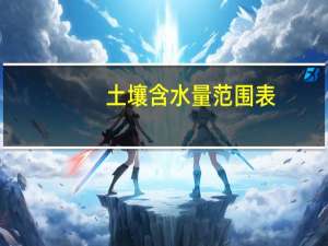 土壤含水量范围表（土壤含水量范围）