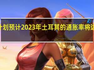 土耳其中期计划预计2023年土耳其的通胀率将达到65%2024年为33%