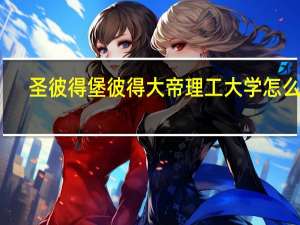 圣彼得堡彼得大帝理工大学怎么样