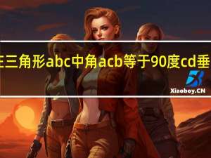 在三角形abc中角acb等于90度cd垂直于ab