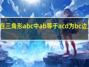 在三角形abc中ab等于ac d为bc边上一点（在三角形abc中ab等于ac）