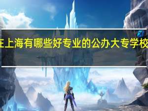 在上海有哪些好专业的公办大专学校可以选