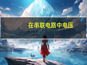在串联电路中电压