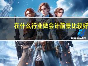 在什么行业做会计前景比较好