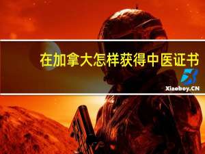 在加拿大怎样获得中医证书