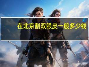 在北京割双眼皮一般多少钱(做双眼皮多少钱)