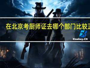 在北京考厨师证去哪个部门比较正规